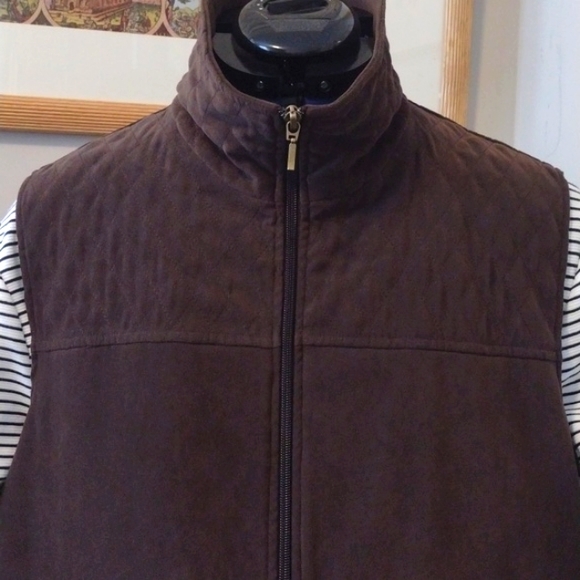🆕Plus LUSH w QUILTED Top CHOCOLATE BROWN "Micro Fibre" Zipper VEST By ALIA!! - Picture 4 of 8